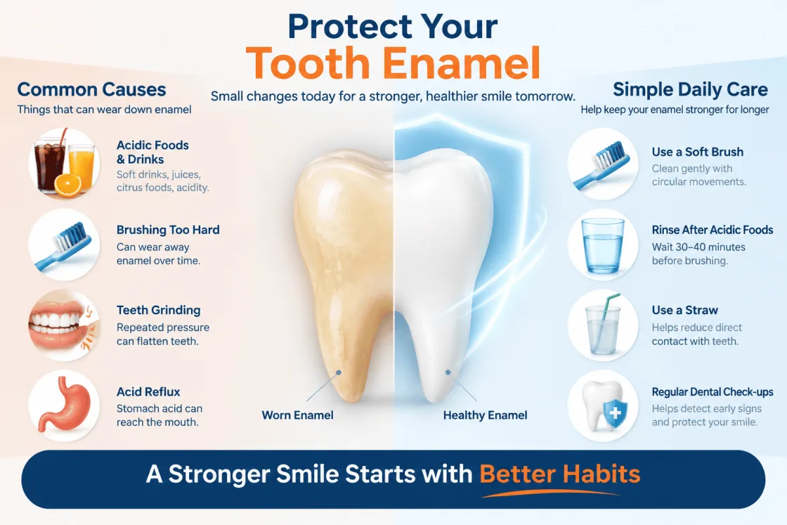 Tooth Enamel Wear: Causes, Symptoms and Treatment